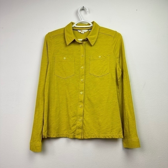 BODEN Neon Yellow Button Down Long Sleeve Collar Shirt 6P - Picture 1 of 8